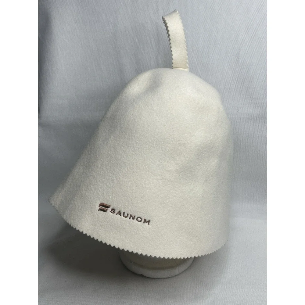 SAUNOM Ultra Soft Murano Wool Sauna Hat Unisex Itch-Free Breathable Relaxed Cap